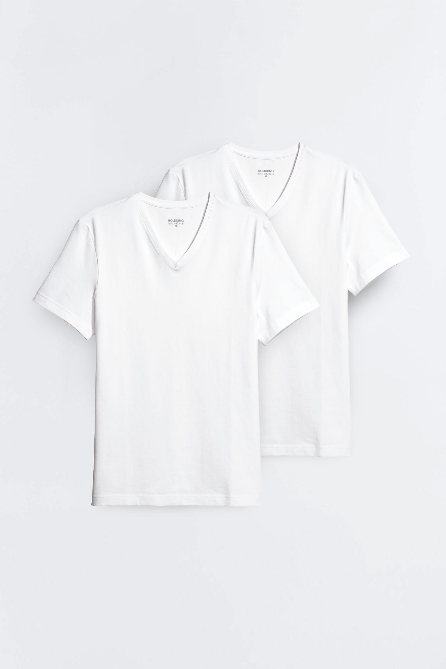 T-Shirt V-Neck Duopack White S
