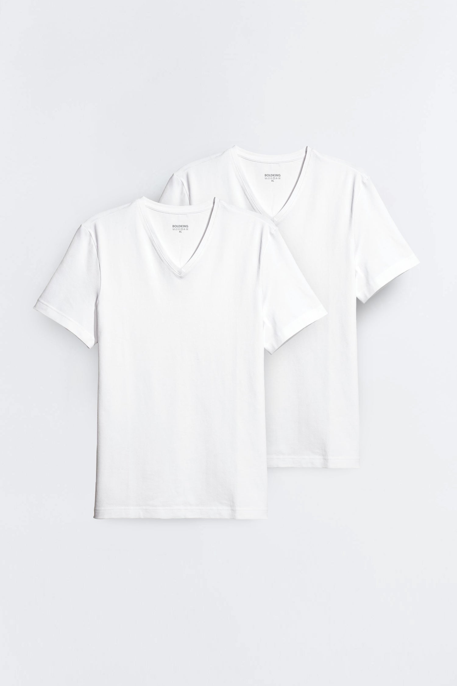 T-Shirt V-Neck Duopack White M